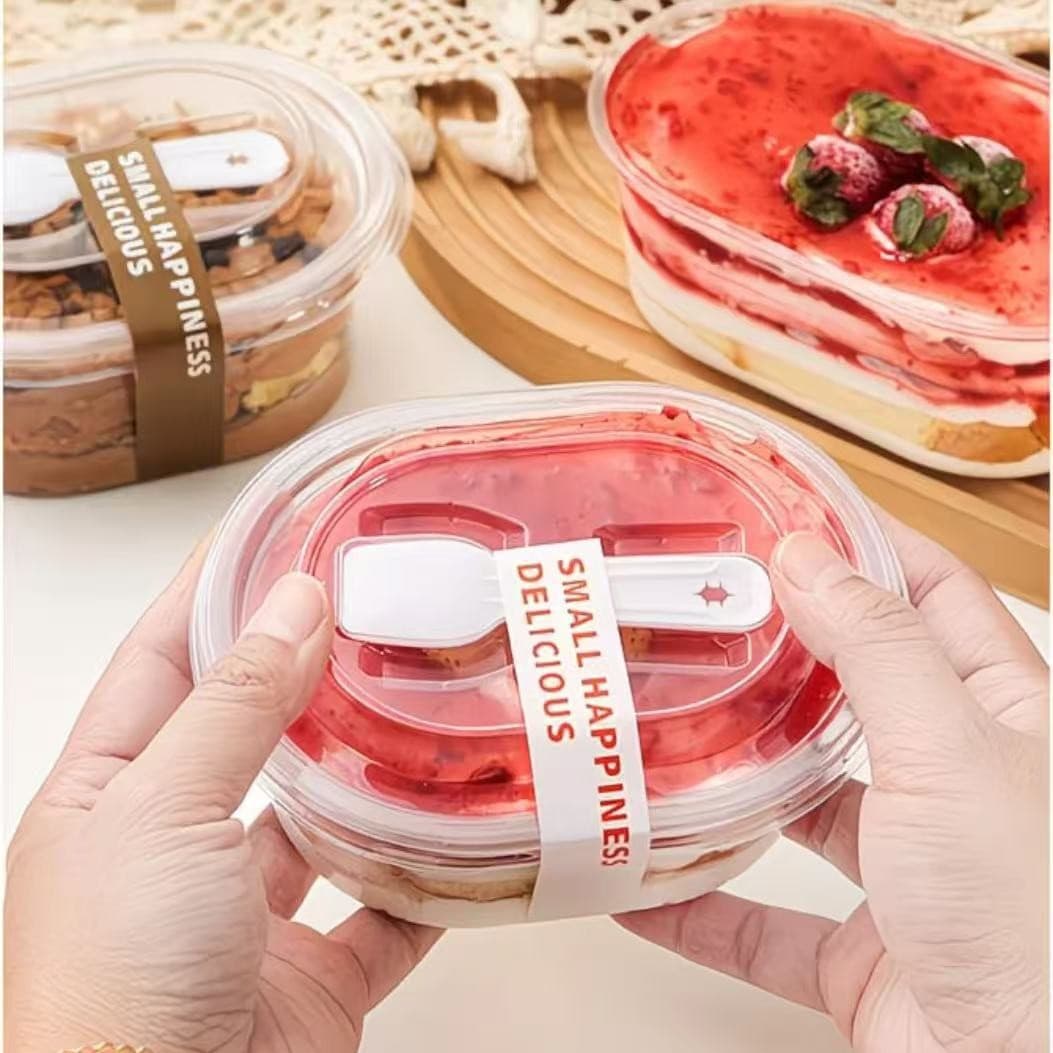 Double Skin Milk Cup Internet Celebrity Cake Yogurt Mousse Cup Pudding Dessert Takeout Box Disposable Dessert Jelly Milk Pudding