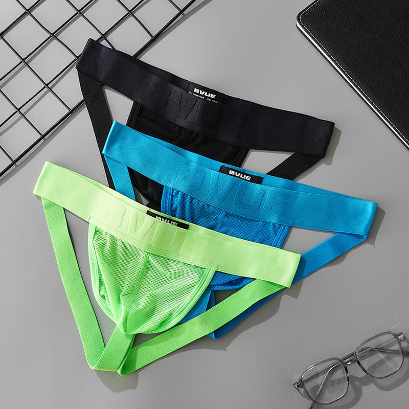 Men's Mesh Ice Silk U-Shaped Sensual Low-Rise Backless Sexy Underpants Cross-Border Amazon Europe and America Double Thong