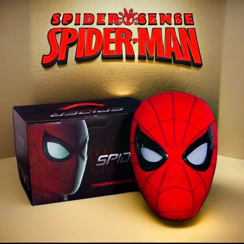 Cross-border Spider-Man headgear can blink electric touch luminous mask Halloween cos helmet mask toy male