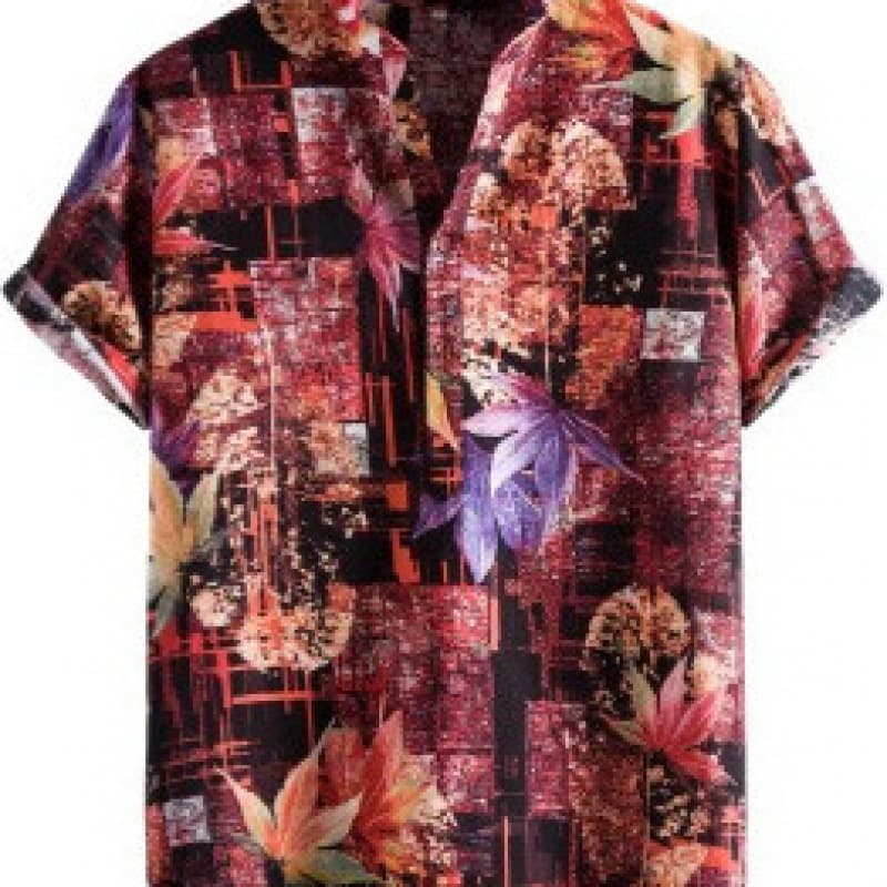 2025 New Summer Loose Fit Turn-down Collar Short Sleeve Shirt Floral Manufacturer Wholesale
