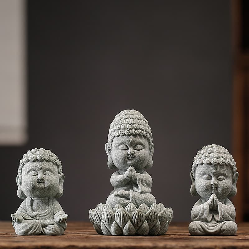 Bluestone Micro Landscape Desktop Decoration Ornament Figurine Little Buddha Tea Pet Tea Play Desktop Display