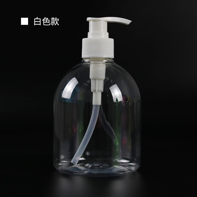 500ml Thickened PET Colored Transparent Hand Sanitizer Bottle, Press-Type Plastic Dispenser Bottle, Lotion & Shower Gel Bottle