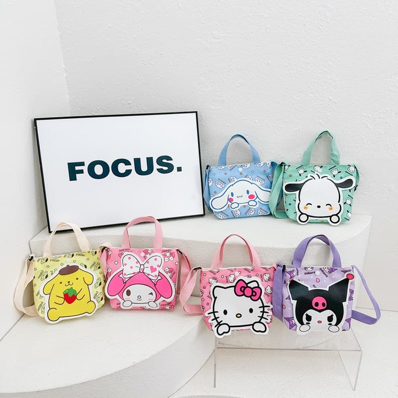 Foreign trade cartoon Sanrio handbag girl cute Kuromi handbag versatile children's crossbody shoulder bag