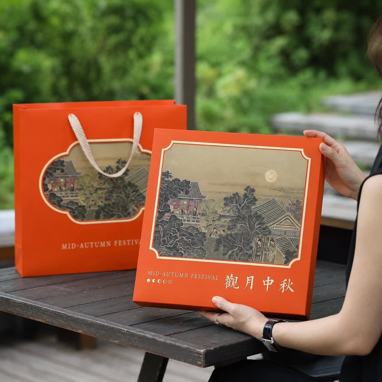 2026 New Mooncake Gift Box Empty Box, 6-Piece, 8-Piece, 9-Piece, Mid-Autumn Packaging Box, Song Dynasty Style Mooncake Box, Wholesale
