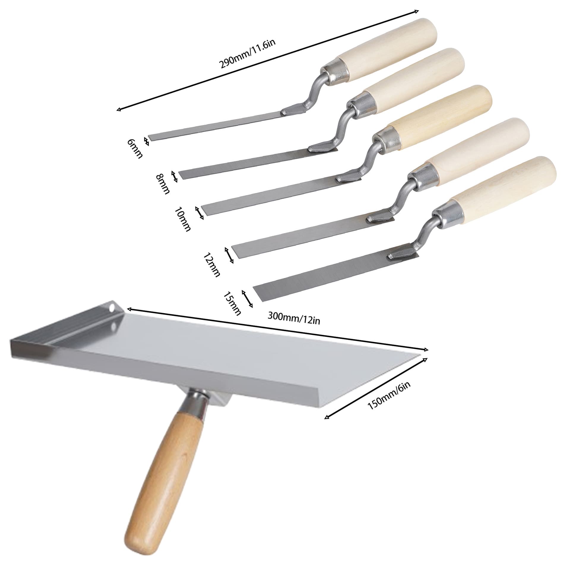 Cross-border Thin Small Trowel Thickened Grout Knife Special Tile Laying Trowel Triangular Shovel Masonry Trowel Plastering Trowel Wholesale