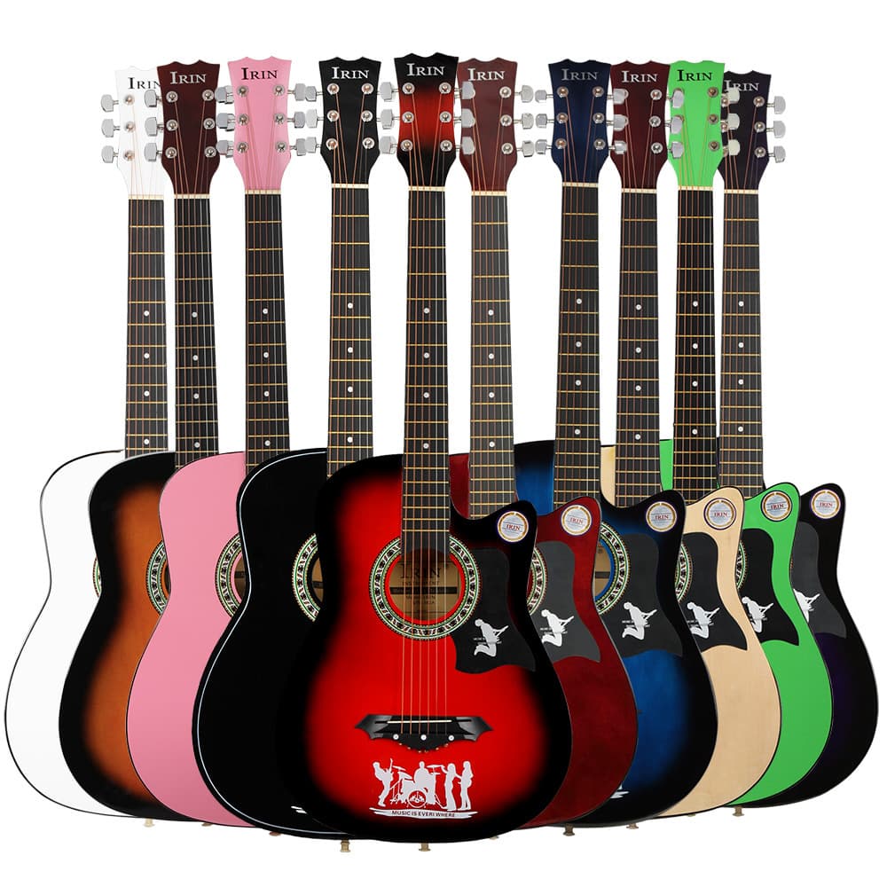 Factory Direct 38-inch Basswood Classical Guitar for Beginners and Adults, Painted Finish Wood Guitar Instrument