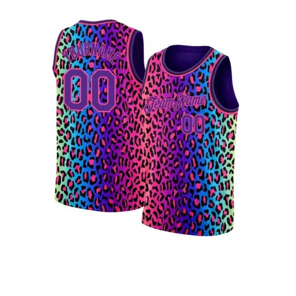 Colorful Leaf Geometric Basketball Pattern Men's Vest Name Number 3D Printed T-Shirt Summer Sports O Neck