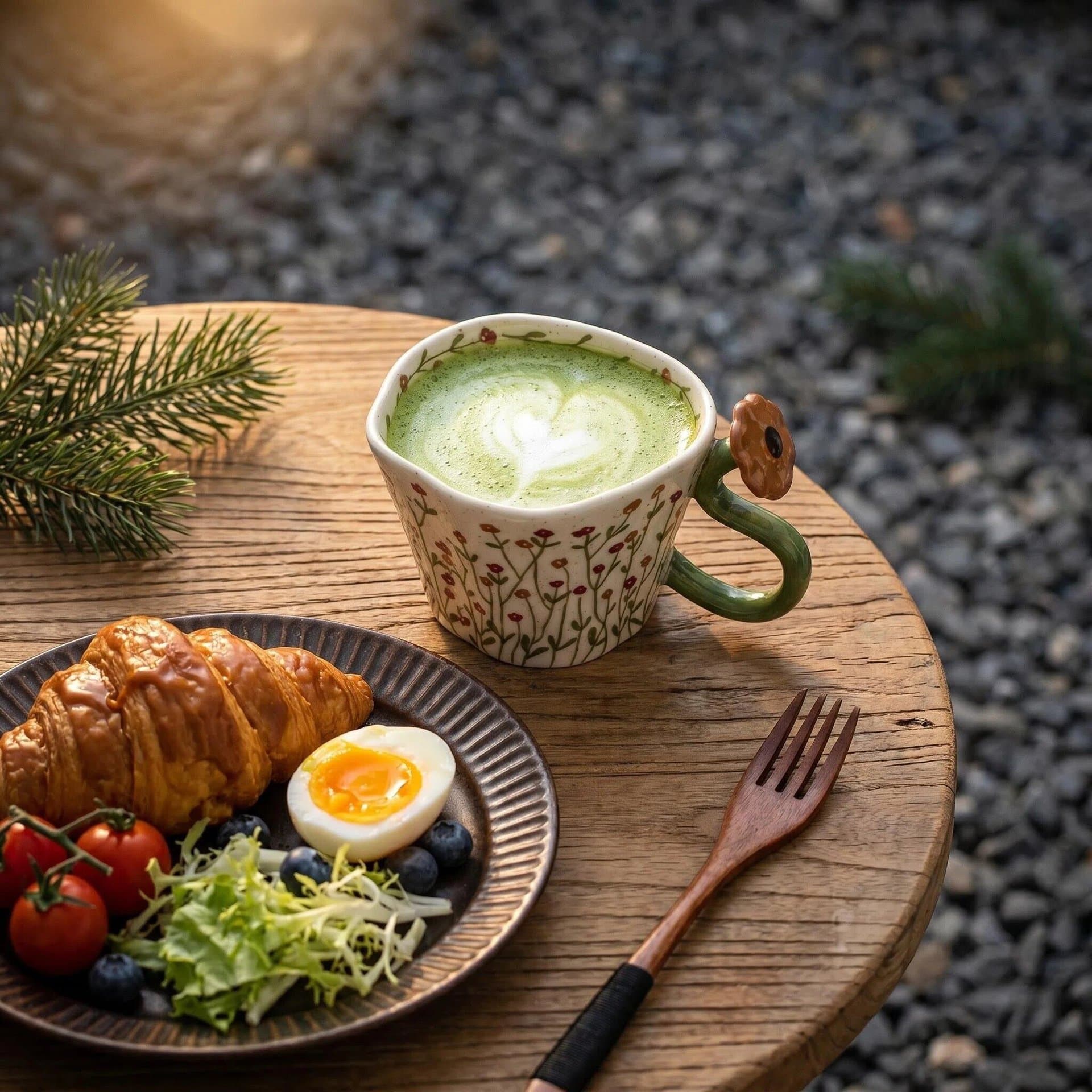 Mountain style kiln turned hand-painted retro flower handle ceramic coffee cup exquisite afternoon tea cup breakfast cup fresh and good-looking