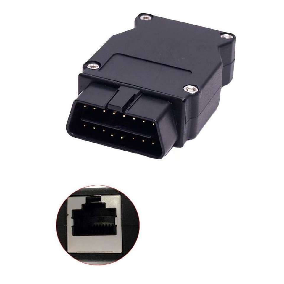 OBD 2 16-PIN Male to RJ45 Ethernet Interface Connector Cable Automotive Test Adapter