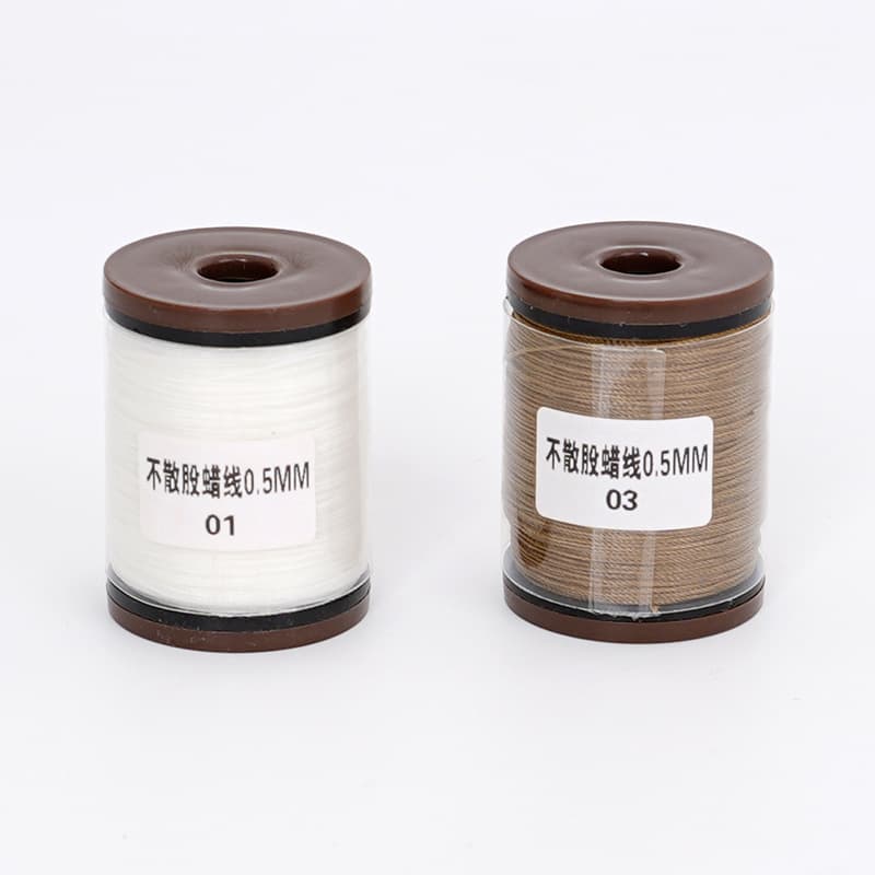 Non-Split 0.5mm Round Waxed Thread for Hand Sewing, DIY Handmade Waxed Cord, Wear-Resistant 90m Waxed Thread for DIY Hand Sewing