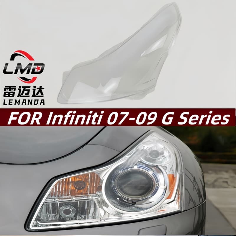 Headlight Lens Cover for 2007-2009 Infiniti G-Series G35 G37 Front Headlight Transparent Lamp Housing