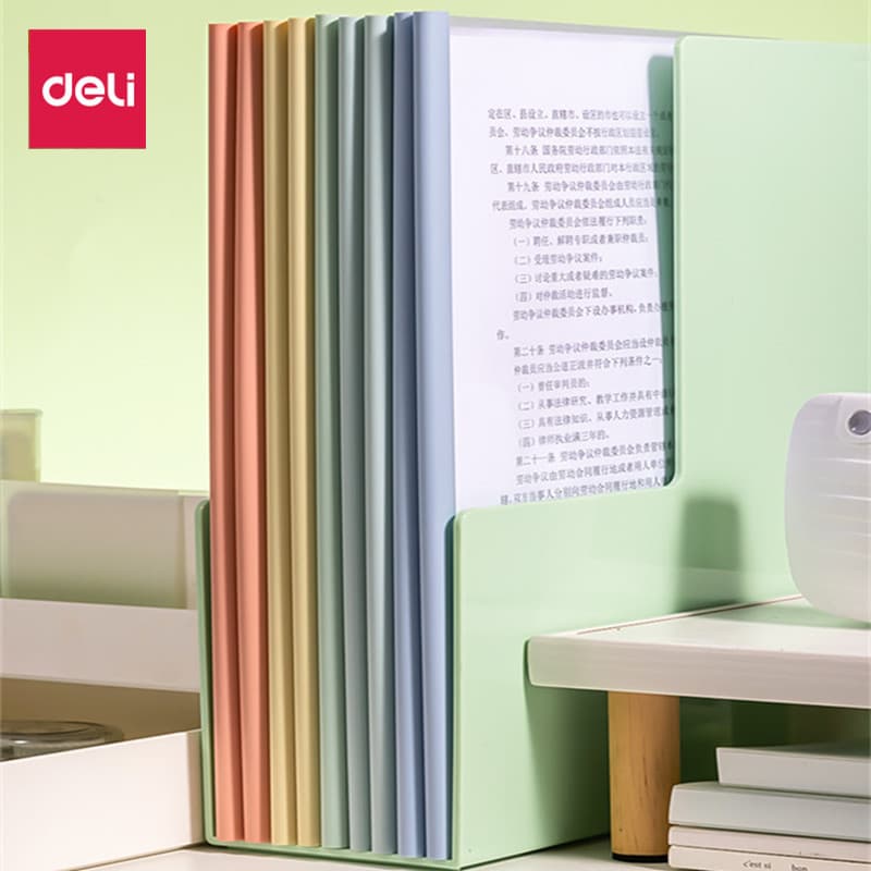 Deli PP608 lever clip A4 macaron folder file folder document folder storage folder report folder