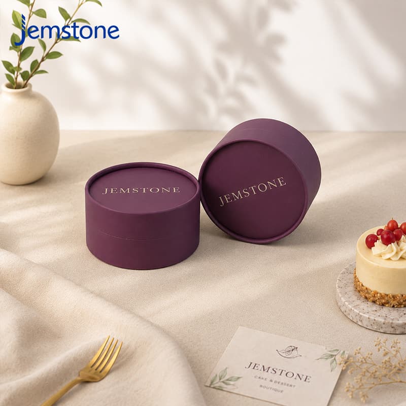Cake Cup Cylindrical Paper Can Packaging Moisture-Proof Sealed Eco-Friendly Gift Box for Basque Cheesecake, High-Temperature Resistant and Oven-Safe