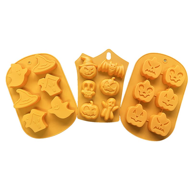 Cross-border Hot Sale 6-Piece Halloween Series Cake Mold Ghost Festival Doll Ghost Pumpkin Bat Baking Mold