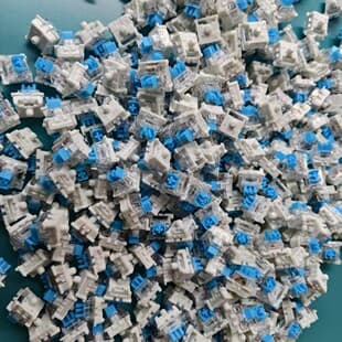 Dust-proof Blue Switch Keycaps, Pinless Keyboard Switch, Blue Switch Stress Relief Toy, 3D Printed Switch
