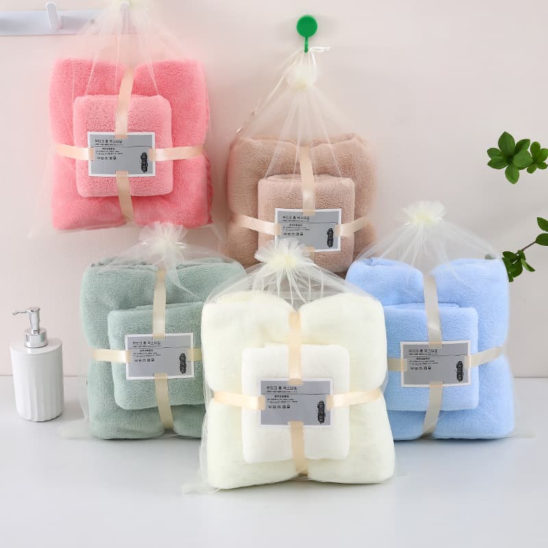 Coral Fleece Towel Bath Towel Mother-Child Set Gift Cheap Return Gift Absorbent Wedding Live Broadcast Souvenir Wholesale