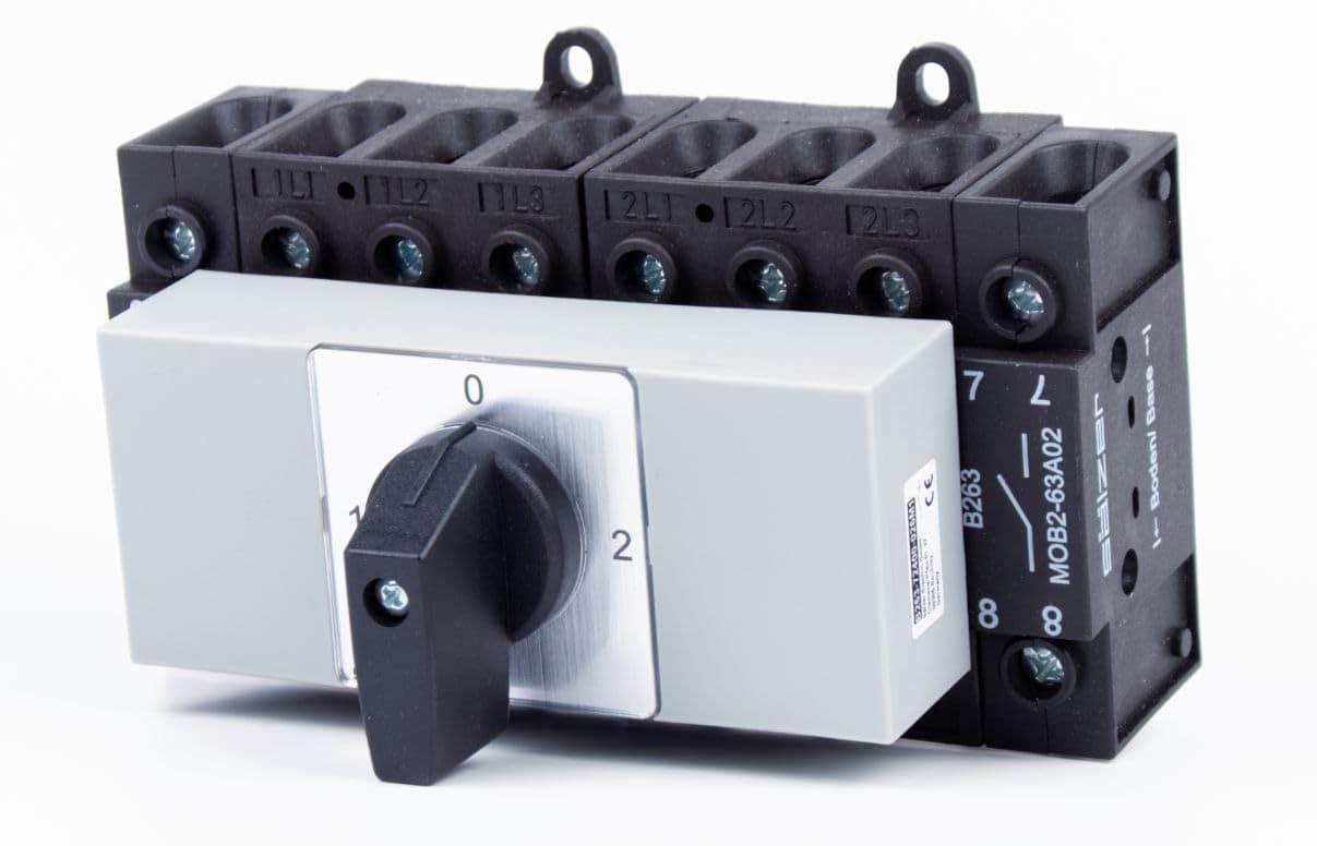 Sälzer Emergency power transfer switch load transfer switch 4-pole mains-0-emergency