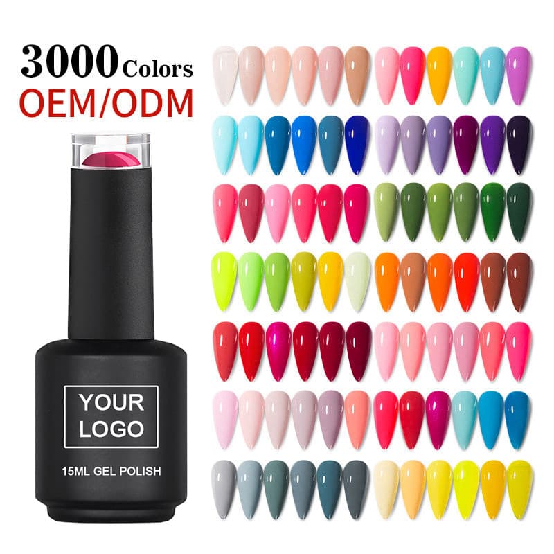 China Nail Supplies Semipermanent Gel Polish 15 ml OEM