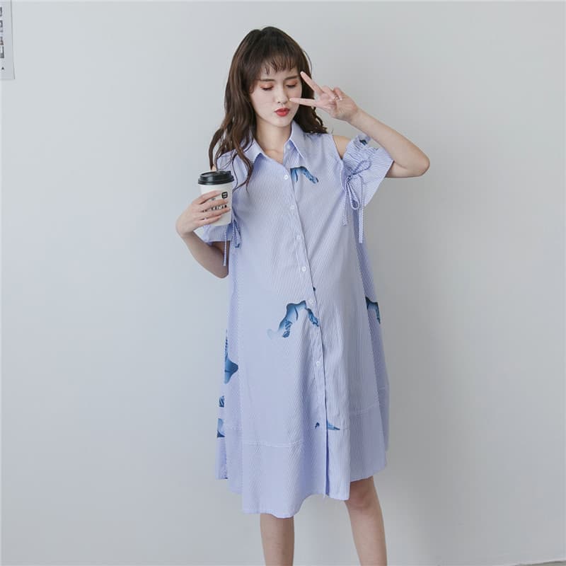 2020 Summer Maternity Dress Top Fashionable Summer Maternity Wear Trendy Mom Personality Summer Dress