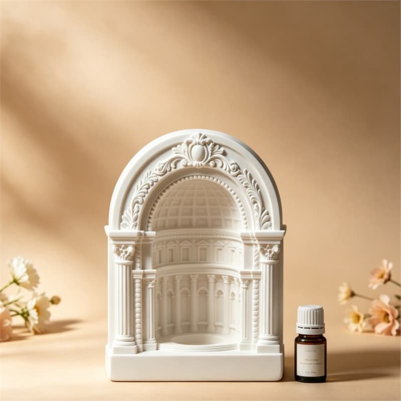 Vintage Roman Plaster Aromatherapy Lamp Diffuser Stone Ornament Bedroom Study Night Light Practical Gift Aromatherapy Lamp