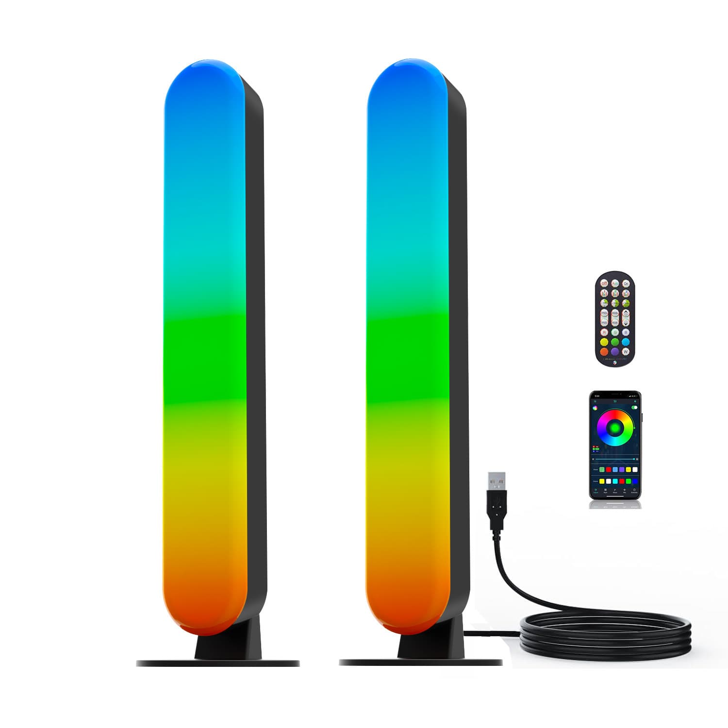LED Desktop Atmosphere Light 3D Sound Pickup Light Music Spectrum Light Gaming Atmosphere Light Colorful Sound Control Desk Lamp USB 5V