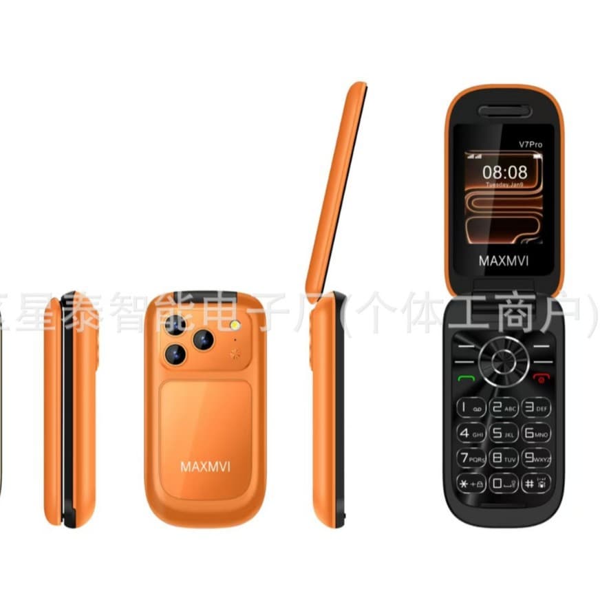 New V7pro Flip Phone Multi-Language Foreign Language Phone F660 2720 2660 105 Low-End Phone