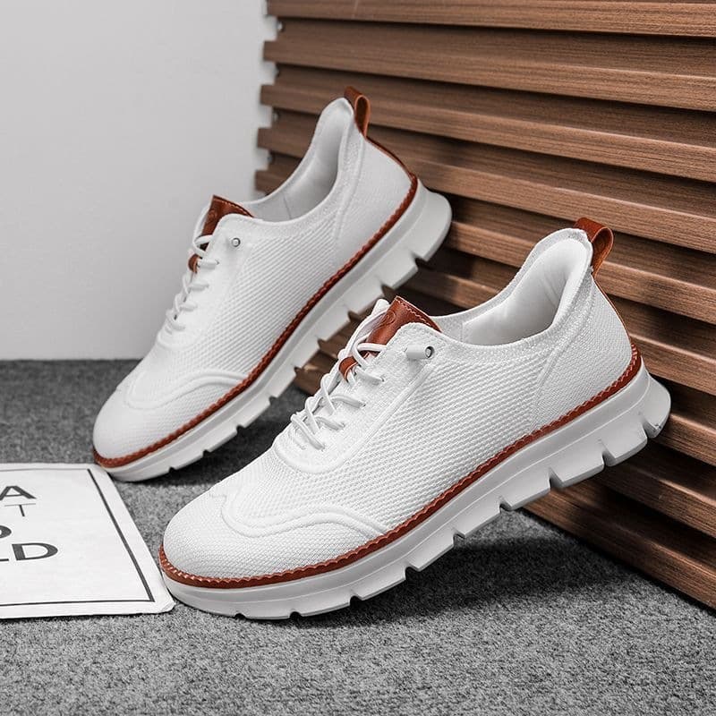 2025 Summer Cross-border Foreign Trade Large Size Men's Shoes Flying Mesh Casual Shoes One-Piece Soft Sole Lightweight Men's Sports Shoes