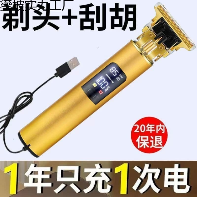 German Precision Electric Hair Clipper and Shaver for Men, Rechargeable Model for Trimming Sideburns and Shaving Bald Heads