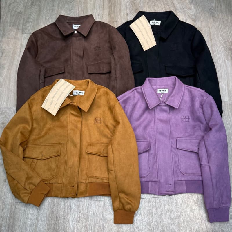 MM25 Autumn New Suede Leather Jacket Women's Retro Stylish Mallard Loose Coat