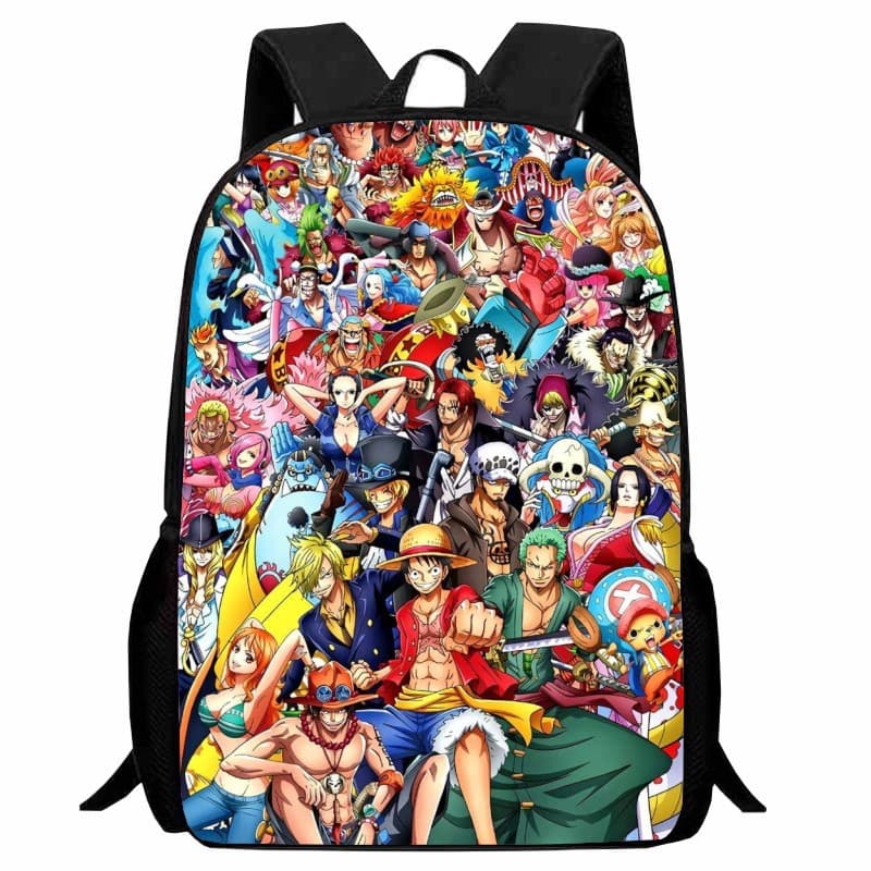 Wholesale new printed One Piece backpack, cartoon anime casual backpack for elementary school students