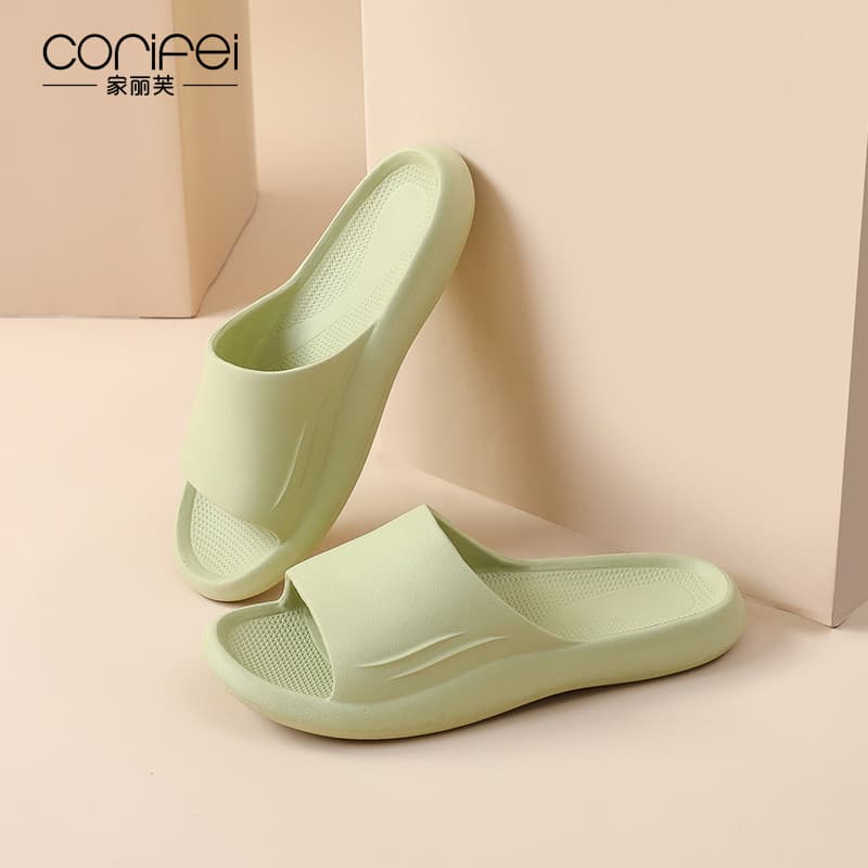 CORIFEI Jialifu New Soft Sole Rubber EVA Bathroom Slippers Women Thick Sole Couple Slippers Summer Men's