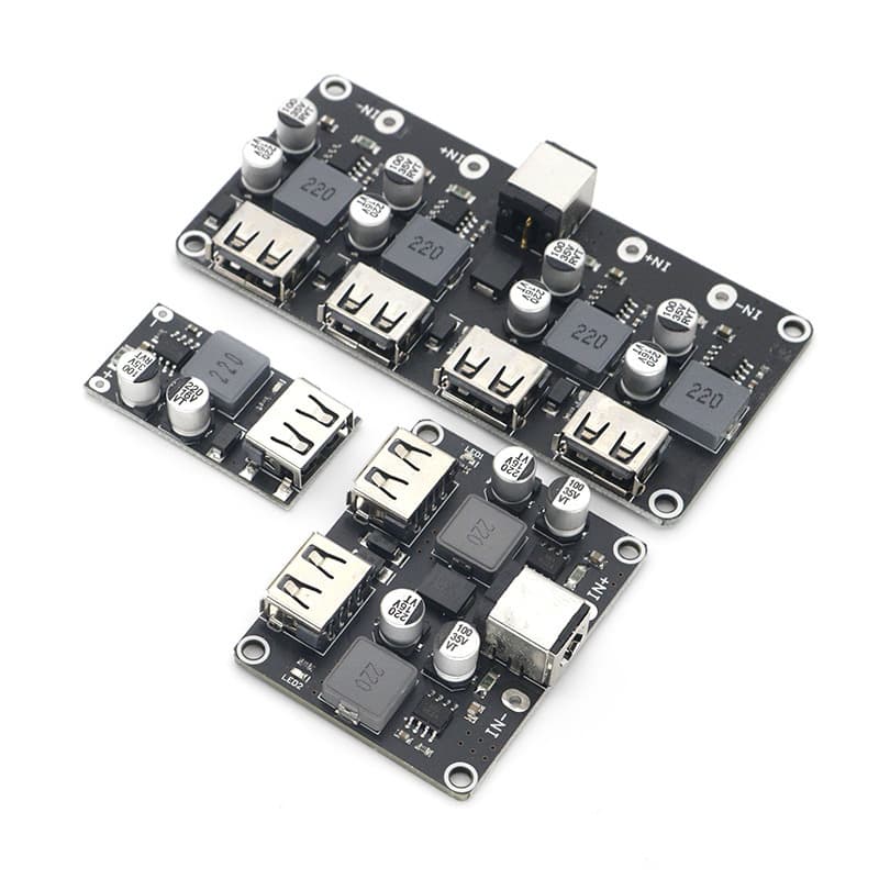 DC-DC Step-Down Module QC2.0 QC3.0 Fast Charging USB Phone Charging Board, Supports Apple Huawei FCP