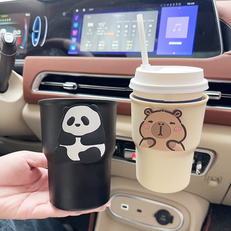 Car cartoon storage box car storage bag air outlet cup holder multifunctional tea cup holder for women in car