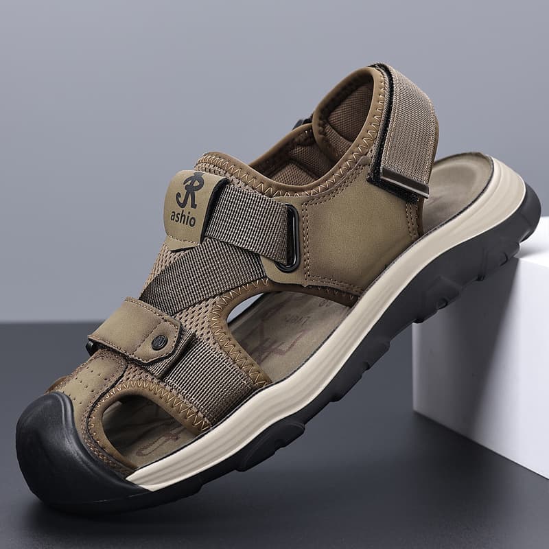 Cross-border Men's Sandals 2026 Summer New Men's Sports Vietnam Shoes Casual Hole Shoes Toe-covered Beach Shoes Soft
