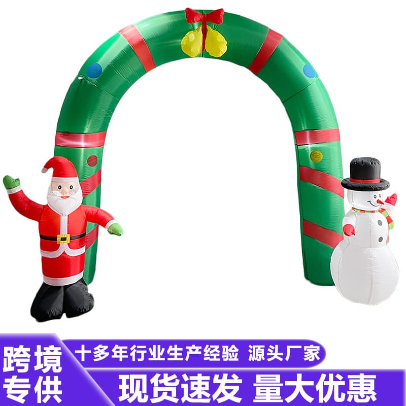 Amazon Christmas inflatable Santa Claus arch, snowman, Christmas tree, glowing event party decorations inflatable model