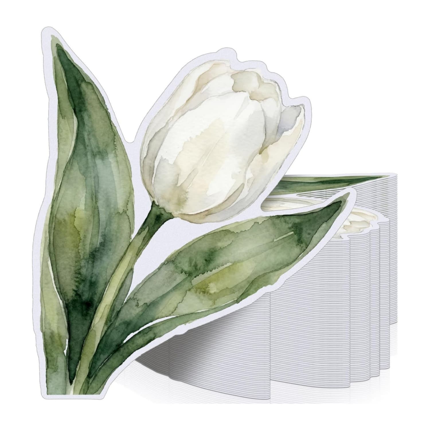 Tulip Floral Place Name Card Blank Paper Tags Wedding Engagement Tea Party Baby Shower Party Decorations