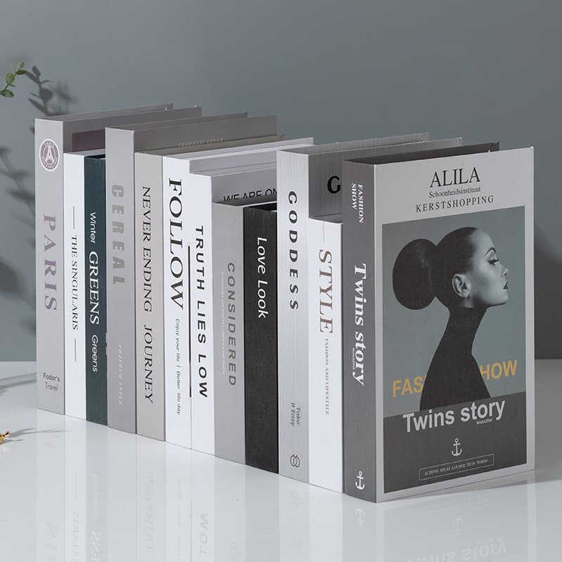 Nordic minimalist style fake book showroom study room simulated book living room office bookcase creative decorative book ornament