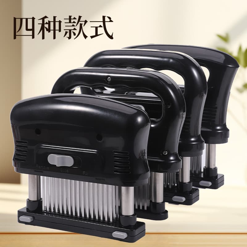 Cross-border Black 48-Needle Meat Tenderizer Tenderizing Pin Steak Needle Kitchen Tool for Grilling and Easy-to-Clean Disassembly