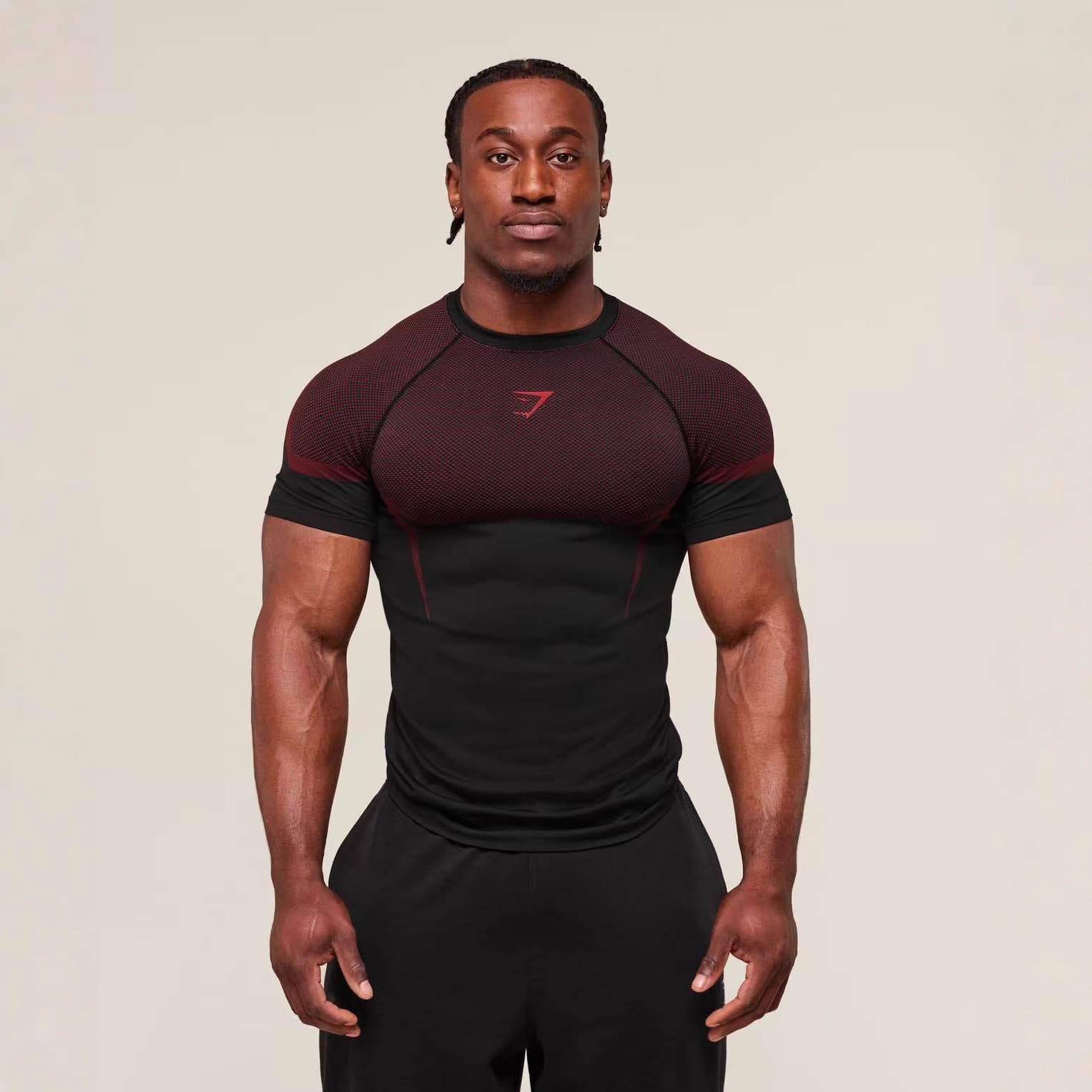 Cross-border GYM European and American Men's Fashion Compression Round Neck Quick-Dry T-Shirt, Tight and Breathable Fitness Running Sports Long Sleeve