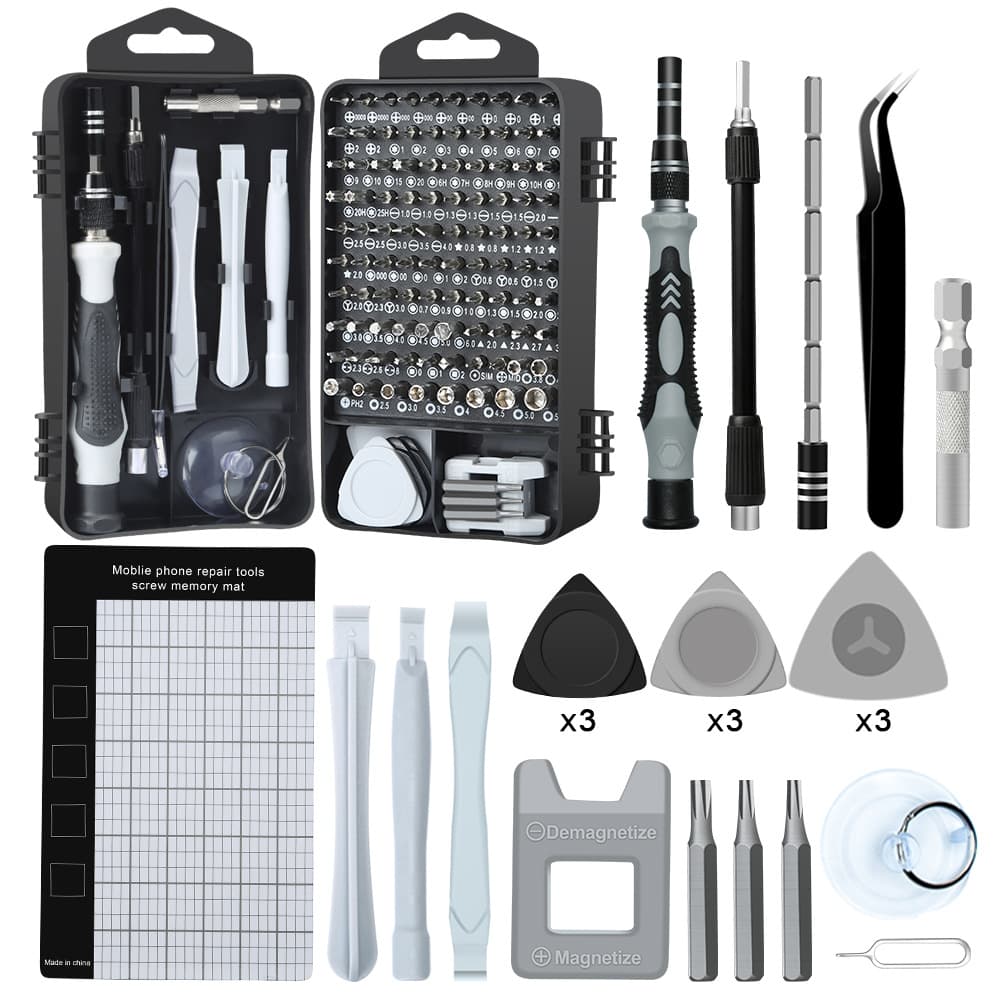 122-Piece Screwdriver Repair Set, Disassembly Tool for Game Consoles, Clocks, Digital Devices, and Drones