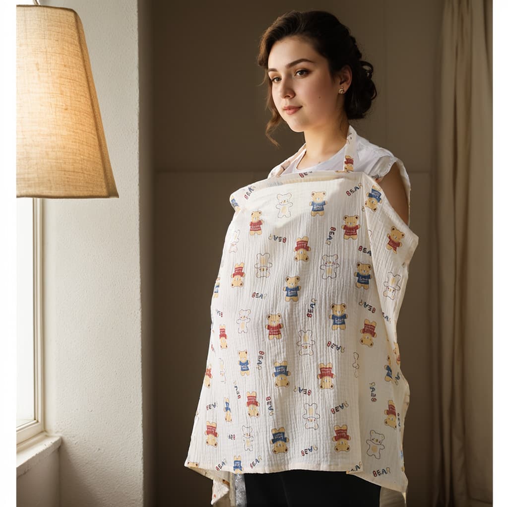 Breathable Baby Car Cover, Postpartum Breastfeeding Towel for Pregnant Women, Anti-Light Nursing Cover, Outing Cloth