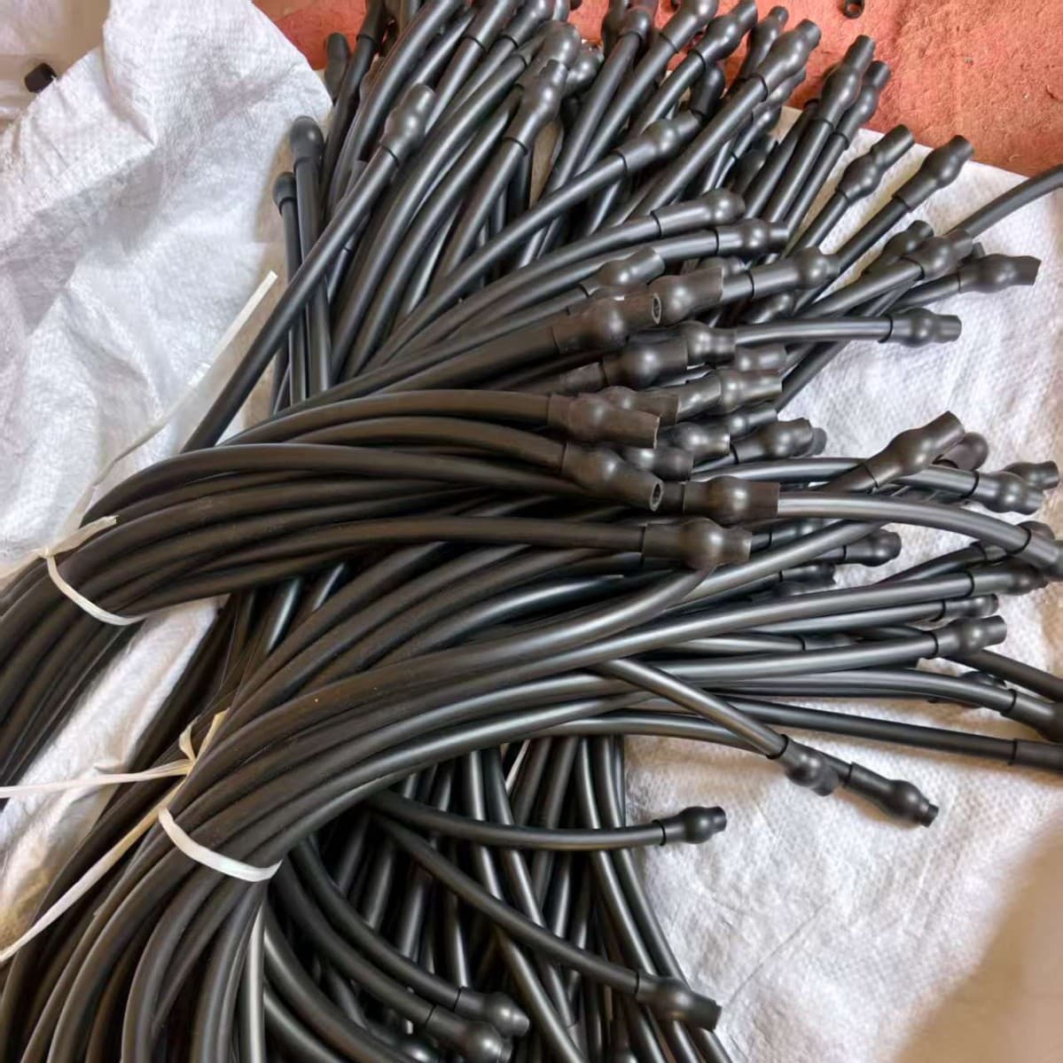 Tension Band with Beads 50cm Long Ball Black Latex Tube Ball Loading Tube Tension Tube Strong Elasticity Thickened Multiple Diameters