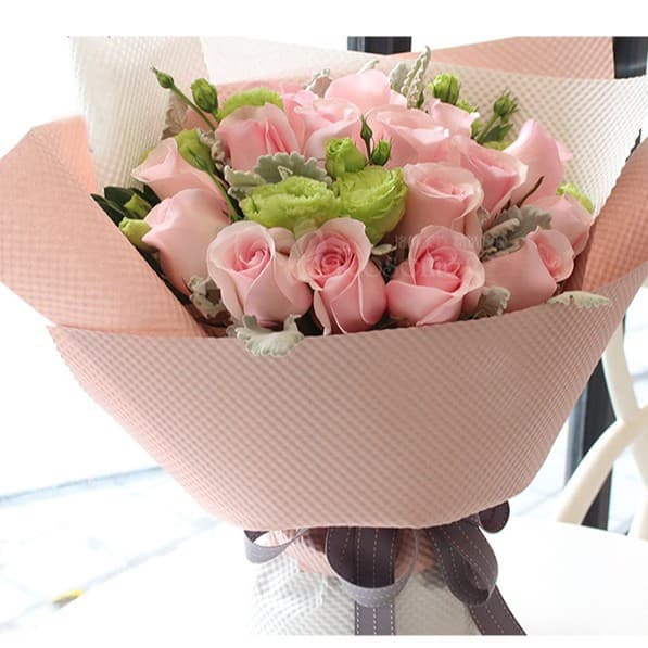 Factory 3D Embossed Paper Dot Flower Bouquet Packaging Wholesale Floral Puff Wrapping Paper