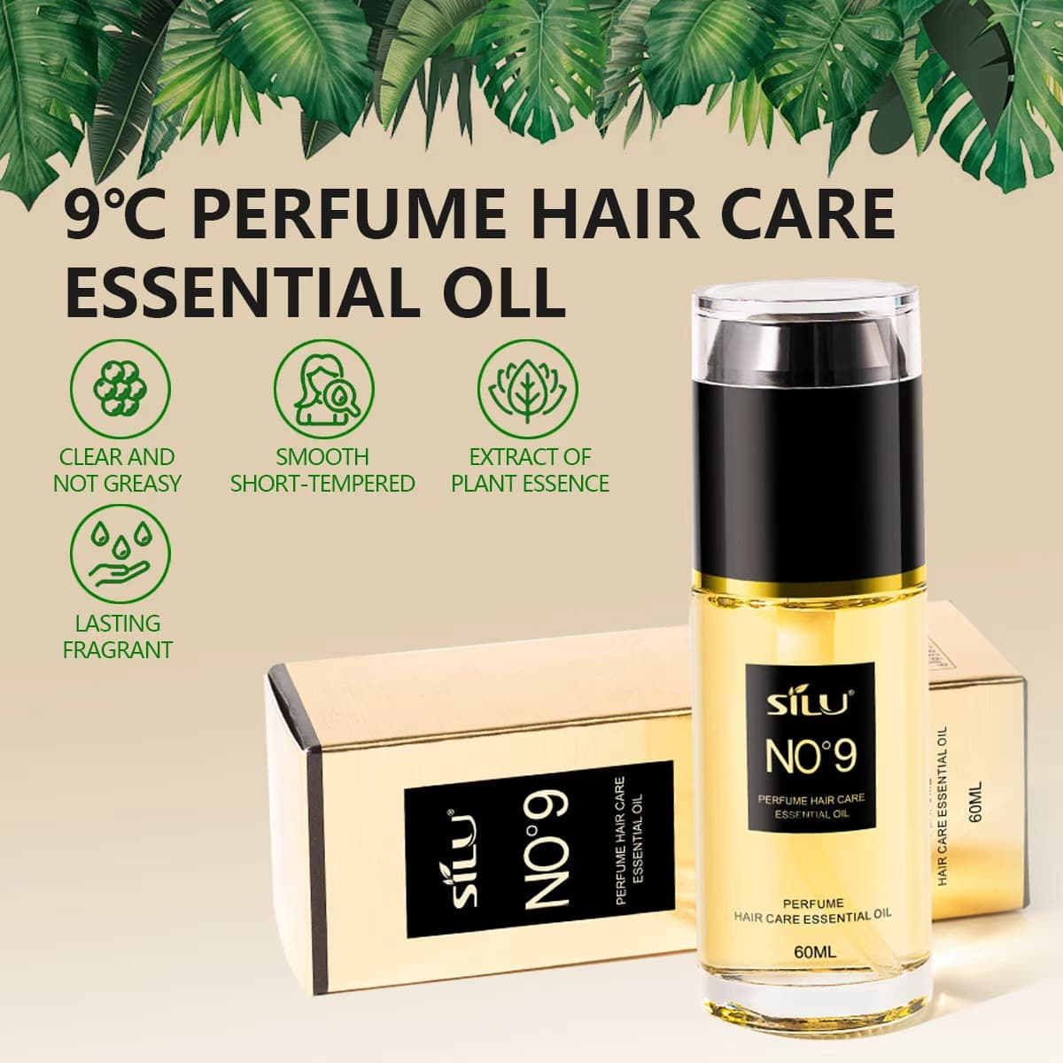 All-English Export Version Jiudu Hair Oil for Women Anti-Frizz Smoothing Dry Curly Hair Long-Lasting Fragrance Only