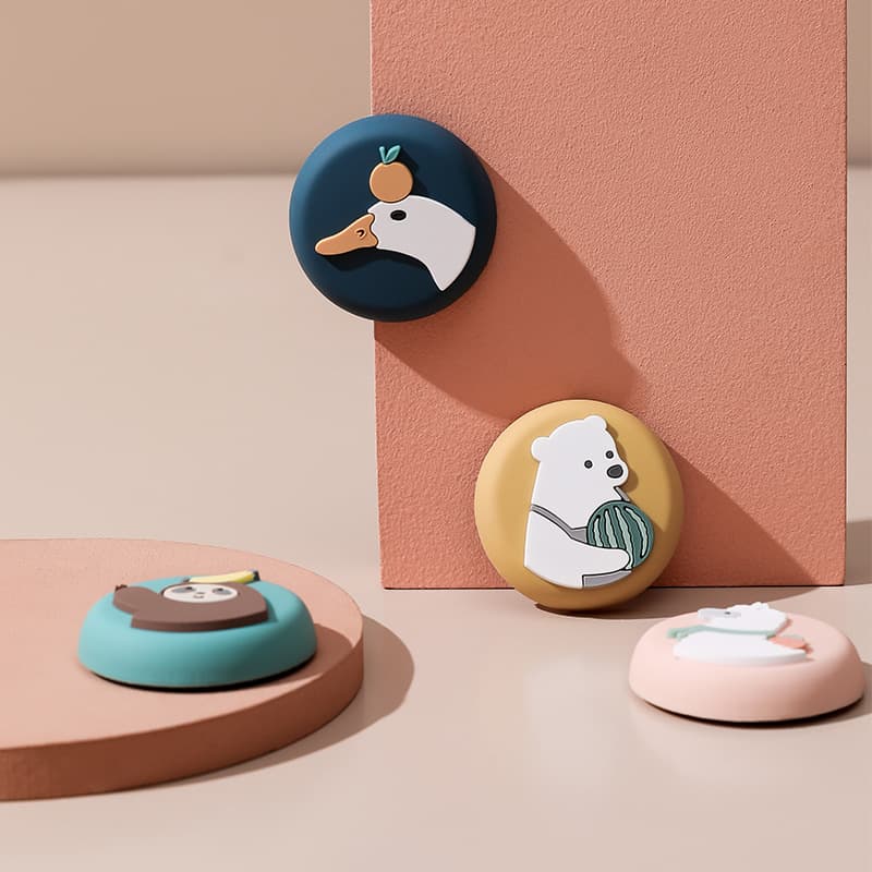 Anti-collision sticker silicone door suction door stopper door handle pad door rear cabinet door anti-collision refrigerator cartoon self-adhesive anti-collision pad