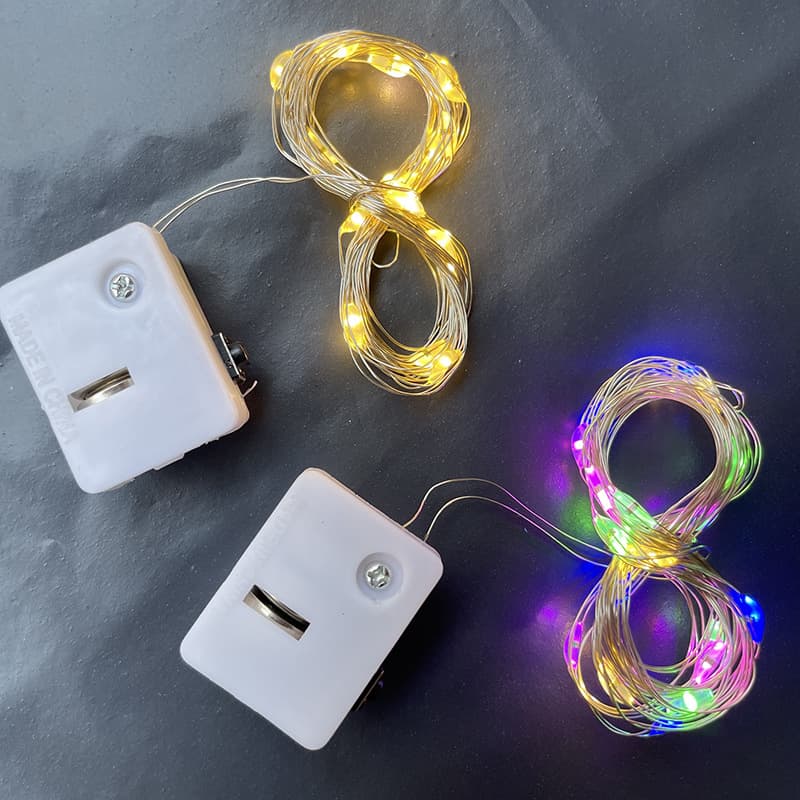 Screw LED Copper Wire Light Strings Button Battery Lights Amazon Adjustable Glowing Color Lights Three-Mode Flash Light Strips