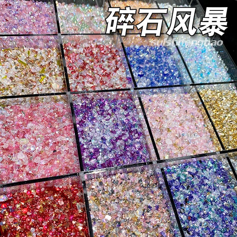 Gravel storm imitation ore filling material flow hemp handmade ball diy noisy ball glue filling glitter sequins