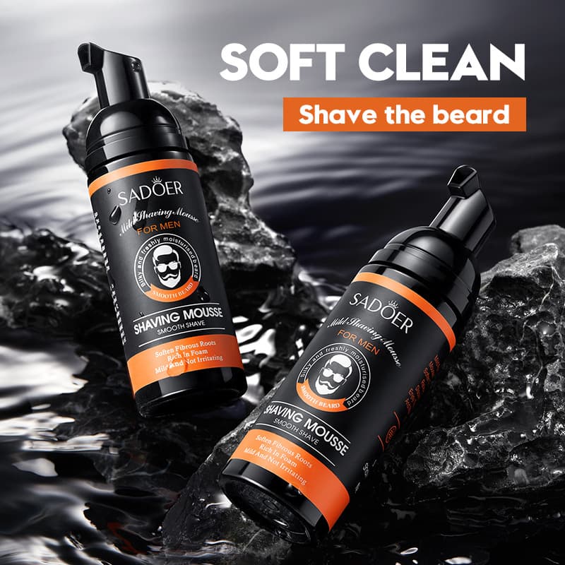 SADOER Men's Shaving Mousse - Softens Beard, Men's Shaving Cream, Men's Grooming, Cross-border