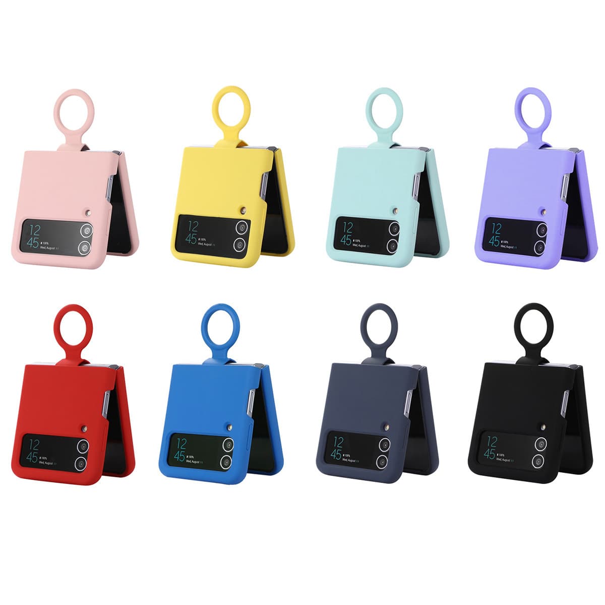 Compatible with Samsung Z Flip 4 Phone Case for Z Flip 7/6/5 Liquid Silicone Soft Case Foldable Screen Drop Protection Cover