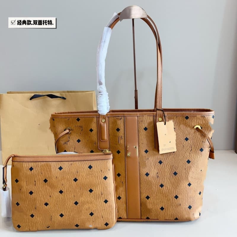 M Home C Genuine Leather LV Women's Bag Mother Tote Bag Large Capacity Fashion Versatile Commuting Versatile Shoulder Vegetable Basket Bag